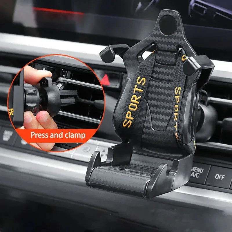 Racing Seat Series: 360° Rotating Air Vent Car Phone Mount