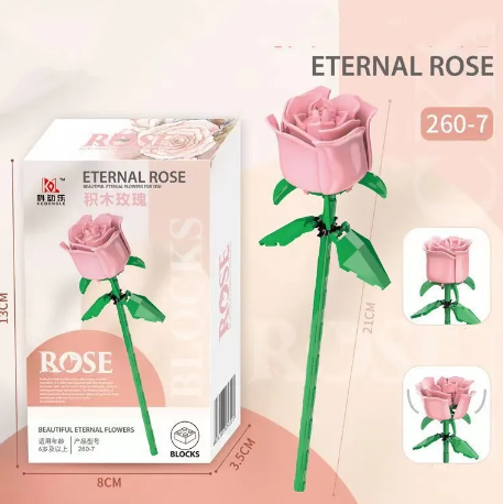 Rose Puzzle Assembled Building Block